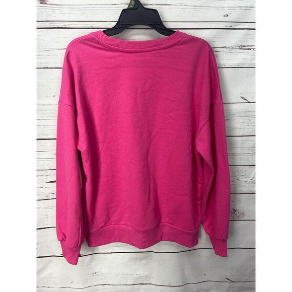 Barbie Girls Pink‎ Heart Logo Long Sleeve Pull Over Sweatshirt Size XL - Picture 2 of 7